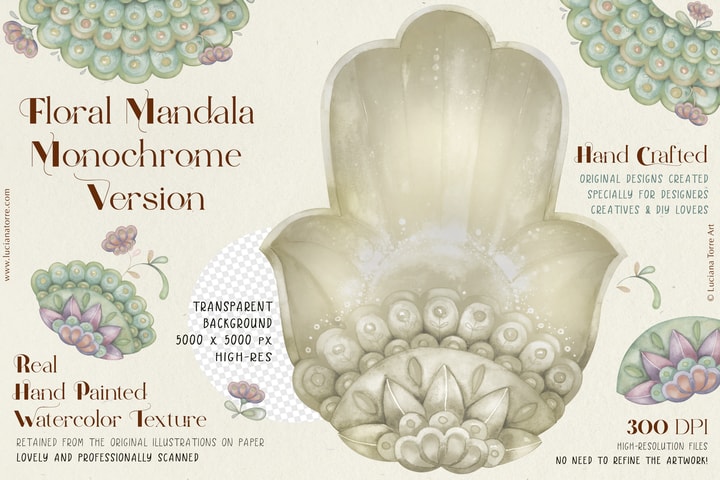 gorgeous 40 nature-inspired illustrations, beautifully hand-painted in bohemian style, perfect for designers, small business owners, and DIY crafters.